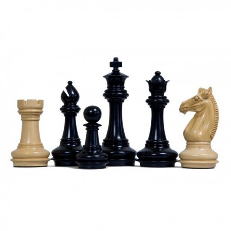 Pièces d'échecs Staunton Meghdoot noires