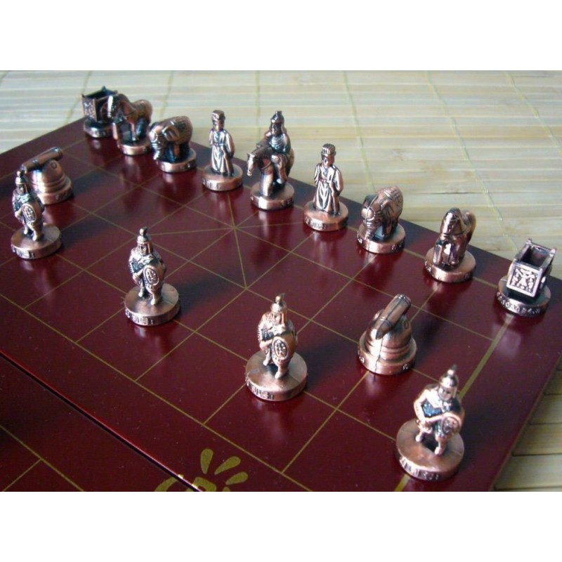Jeu D'échecs Chinois Xiangqi Avec Plateau Pliable - Pièces 3.8cm, Hêtre - Jeu Stratégie 2 Joueurs, éducatif