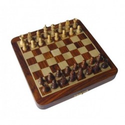 Echecs Magnétique en Palissandre Pliable 17cm