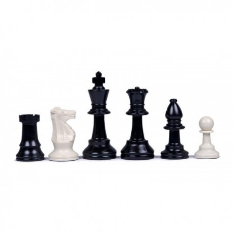 Pièces d'échecs en plastique feutrées N°5 (sans housse)