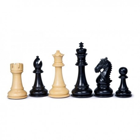 Pièces d'échecs New Staunton ébène