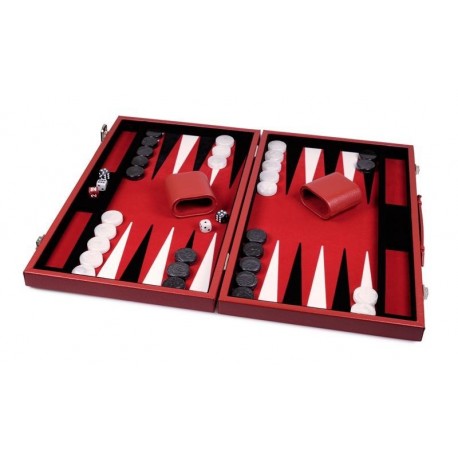 Backgammon Deluxe Rouge - M